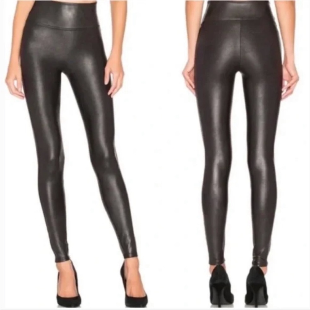 Spanx Faux Leather look black leggings